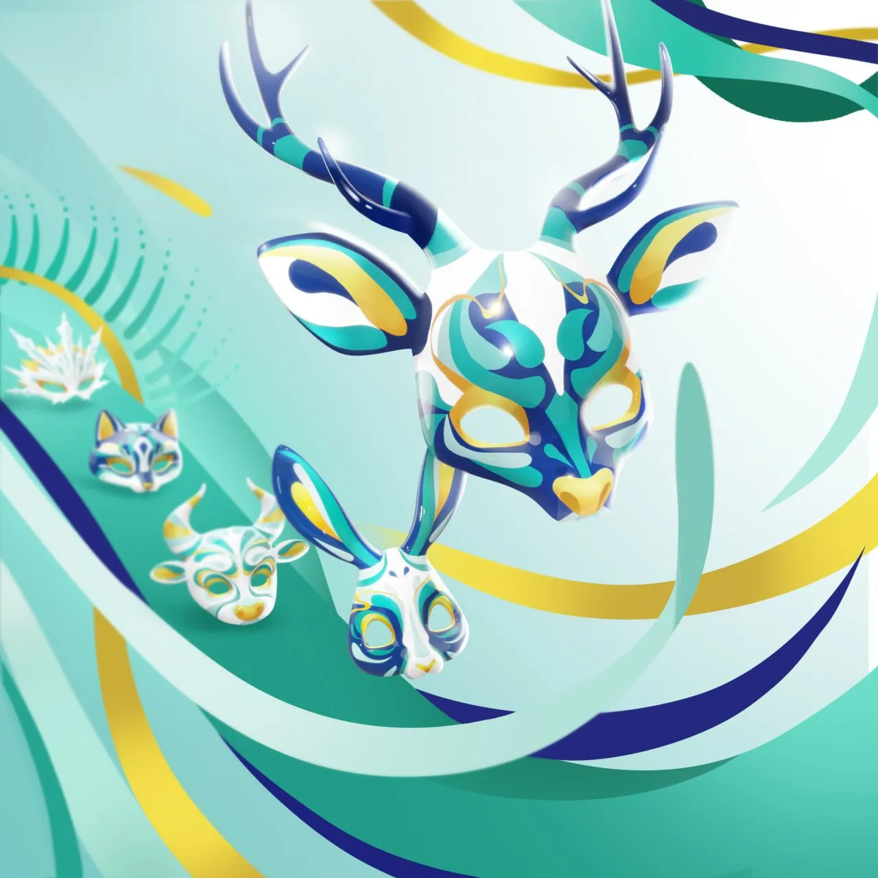 Masquerade of Dreams AR face filter for Borjomi, AR advertising for FMCG brand.